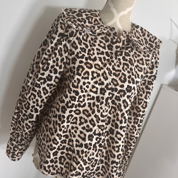 Brand new cheetah print collared button up shirt - Picture 3 of 5